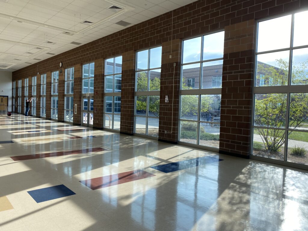 Bullet Resistant Laminate in a school