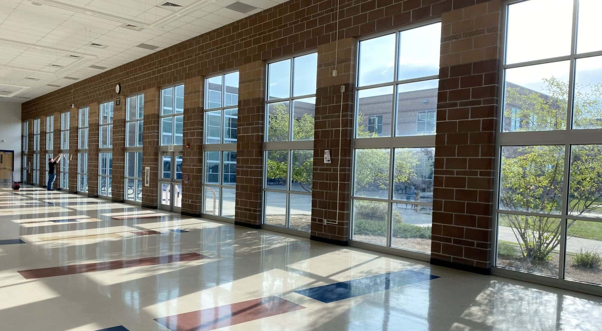 Bullet Resistant Laminate in a school